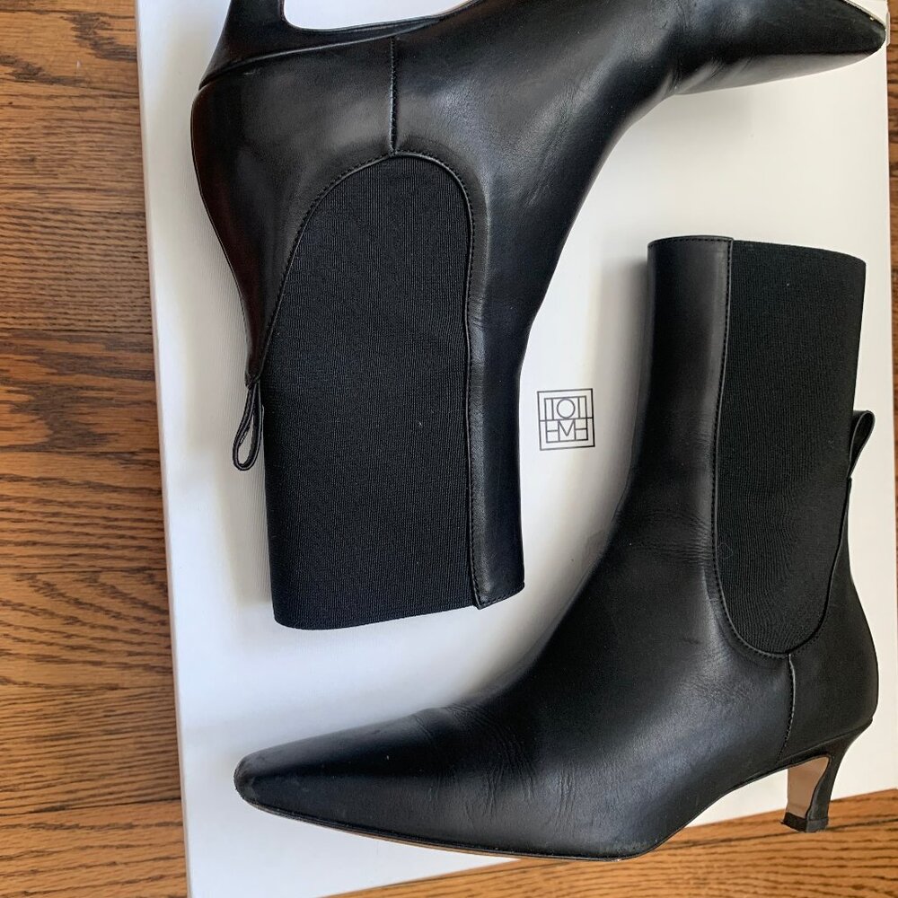 TOTEME Leather Sock Boots